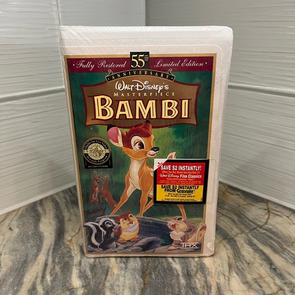 NEW Walt Disney 55th Anniversary Masterpiece Bambi VHS 9505 Fully Restored
